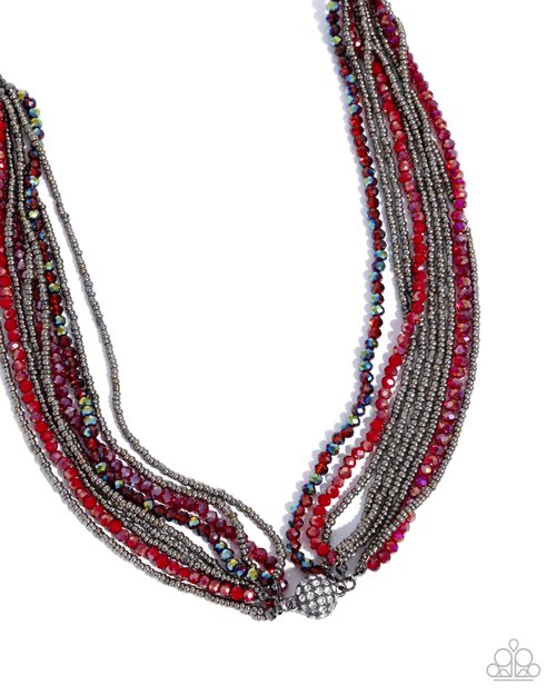 Rushing Radiance - Red - Paparazzi Necklace Image