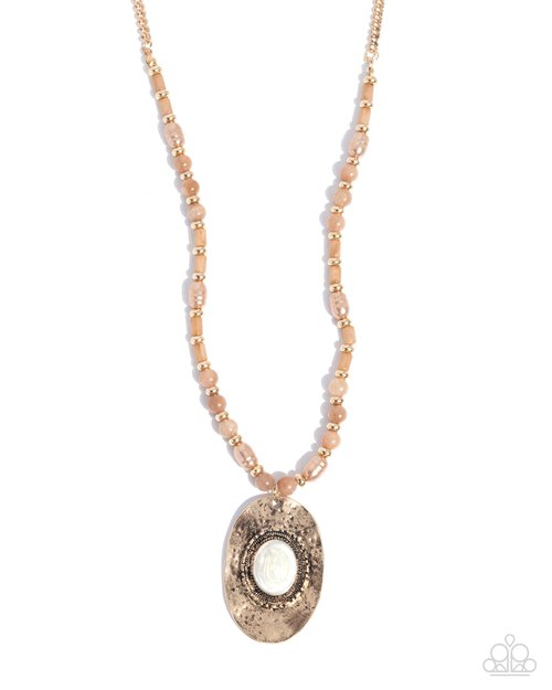 Worn Whimsy - Brown - Paparazzi Necklace Image