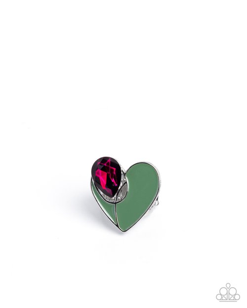 Heartfelt Hello - Green - Paparazzi Ring Image