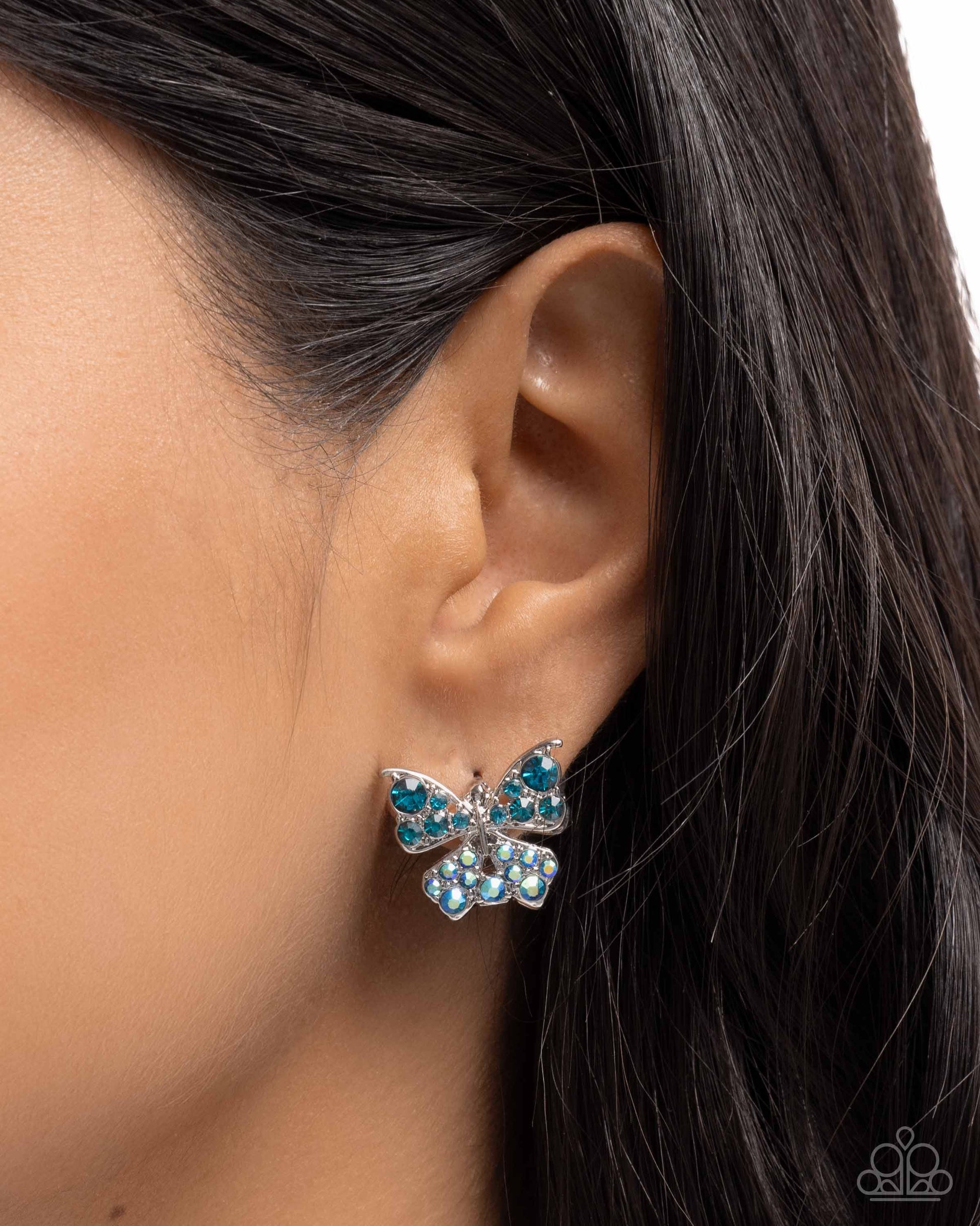 Aerial Apprentice - Blue - Paparazzi Earring Image