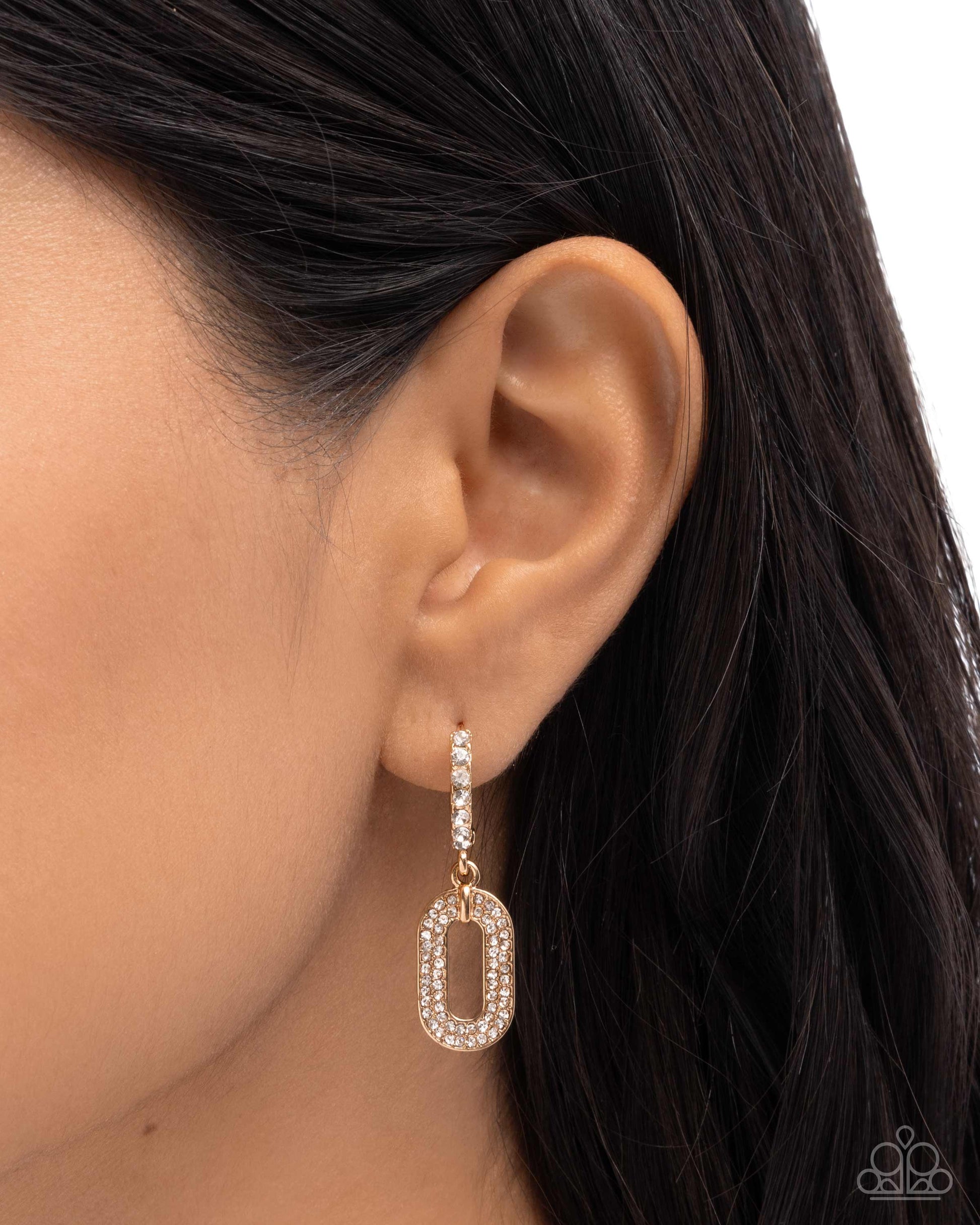 Next-Level Luminescence - Gold - Paparazzi Earring Image