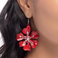 Floral Faction - Red - Paparazzi Earring Image