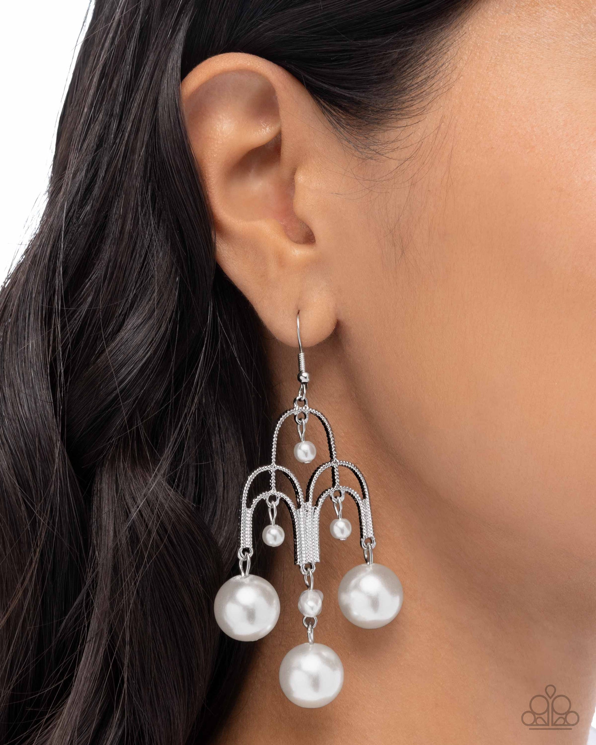 Patient Pearls - White - Paparazzi Earring Image