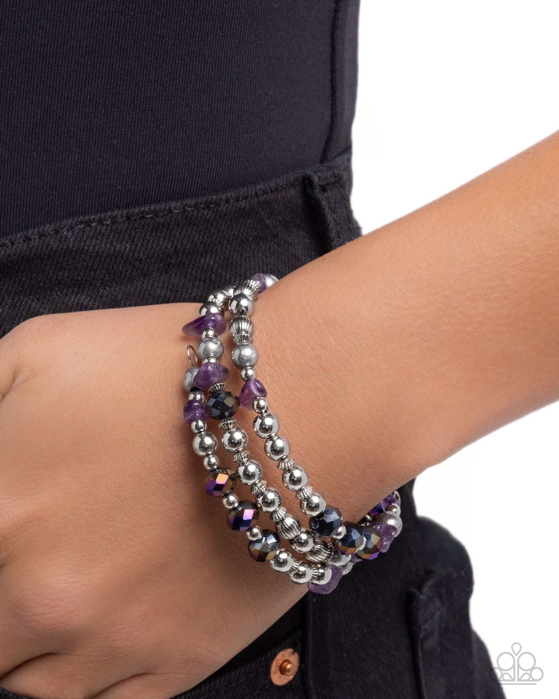 Fresh Fantasy - Purple - Paparazzi Bracelet Image