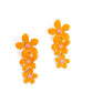 Crack of BLOOM - Orange - Paparazzi Earring Image