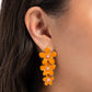 Crack of BLOOM - Orange - Paparazzi Earring Image