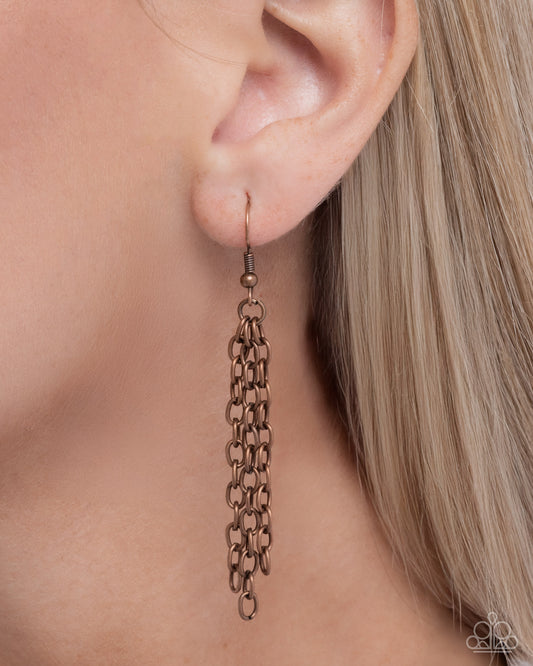 Parisian Posy - Copper - Paparazzi Necklace Image