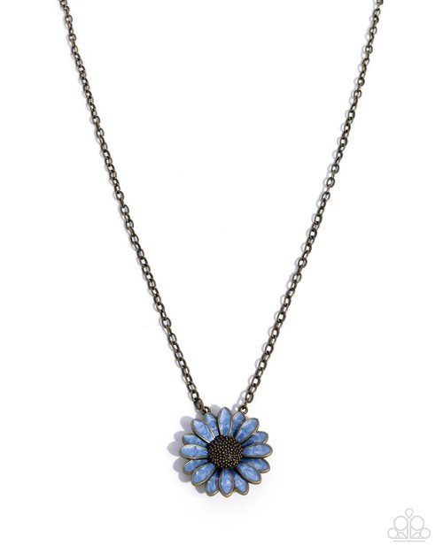 Parisian Posy - Brass - Paparazzi Necklace Image
