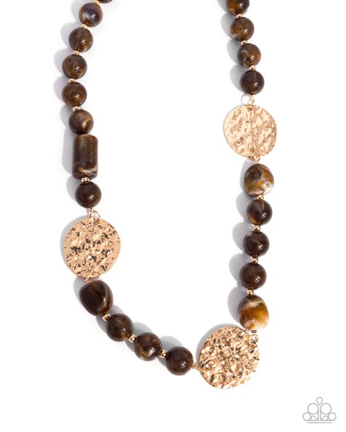 Contemplative Chic - Brown - Paparazzi Necklace Image