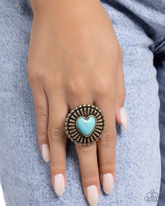 Heartfelt Hero - Brass - Paparazzi Ring Image