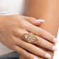Ornate Oval - Gold - Paparazzi Ring Image
