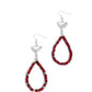 Treasured Teardrops - Red - Paparazzi Earring Image