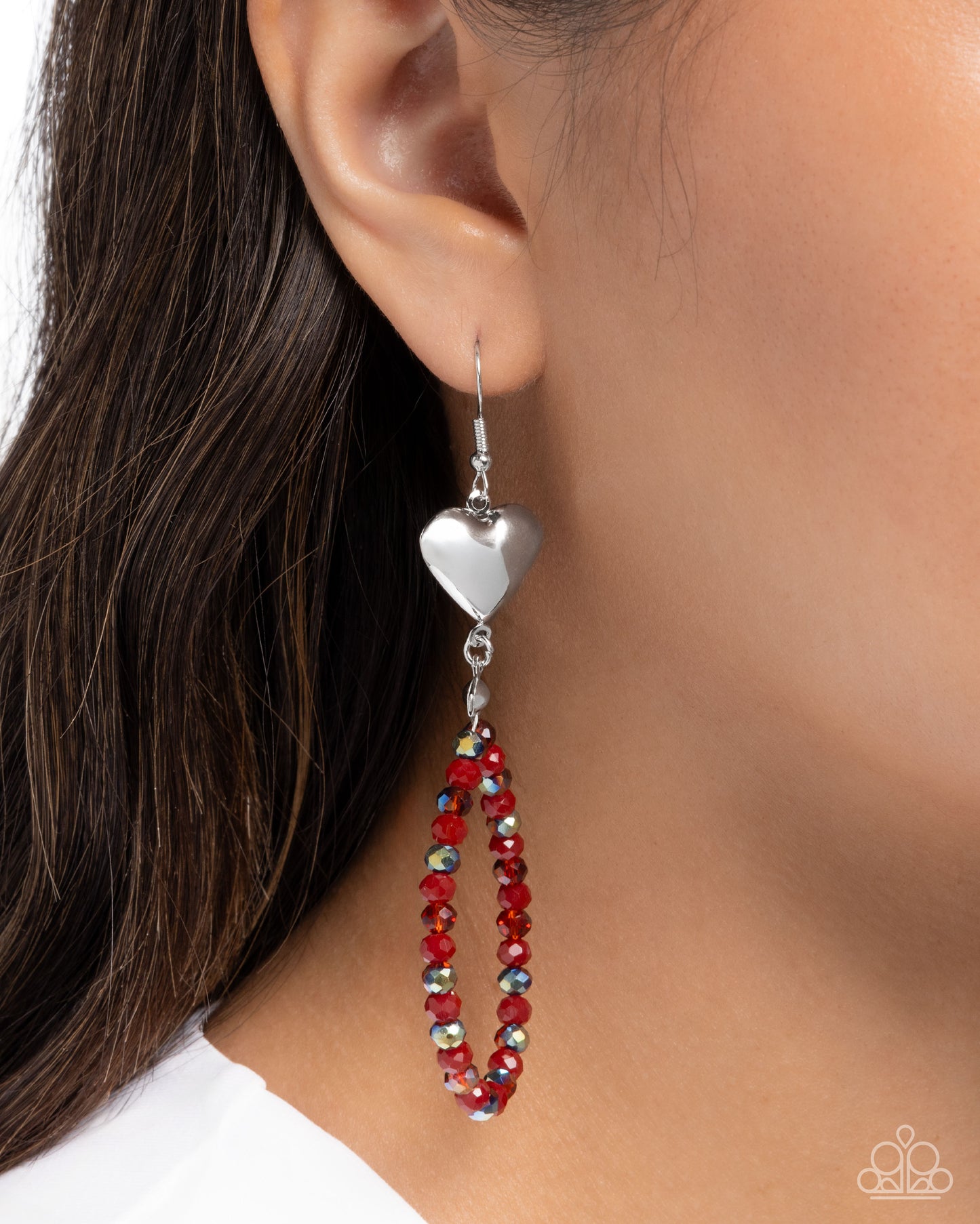 Treasured Teardrops - Red - Paparazzi Earring Image