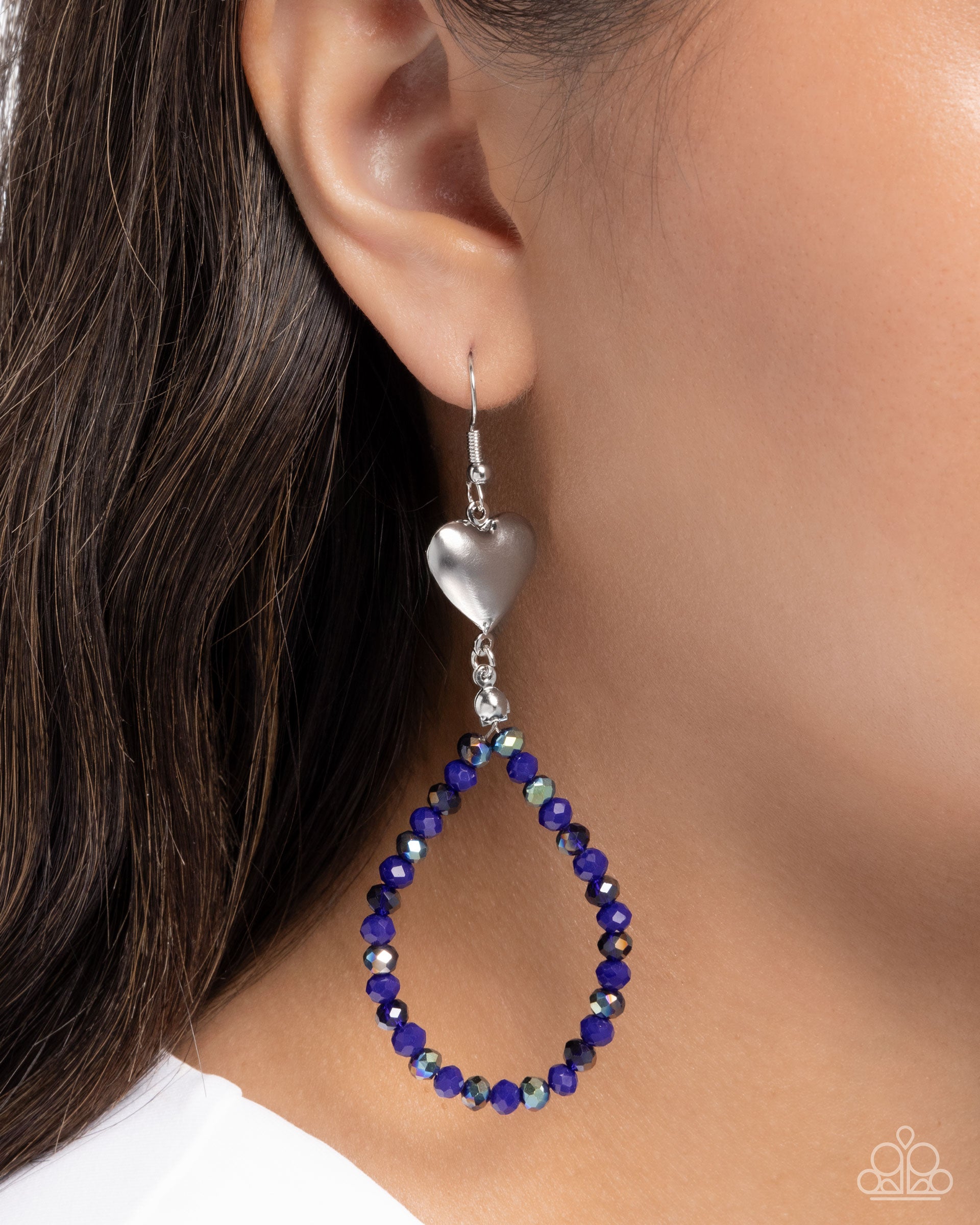 Treasured Teardrops - Blue - Paparazzi Earring Image