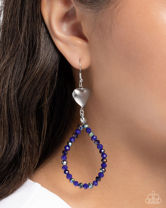 Treasured Teardrops - Blue - Paparazzi Earring Image