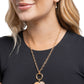 Half-Hearted Hangout - Gold - Paparazzi Necklace Image