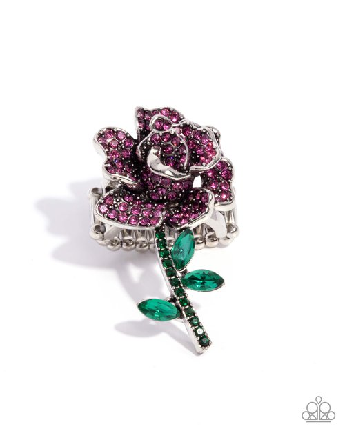 Boutonniere Bling - Pink - Paparazzi Ring Image