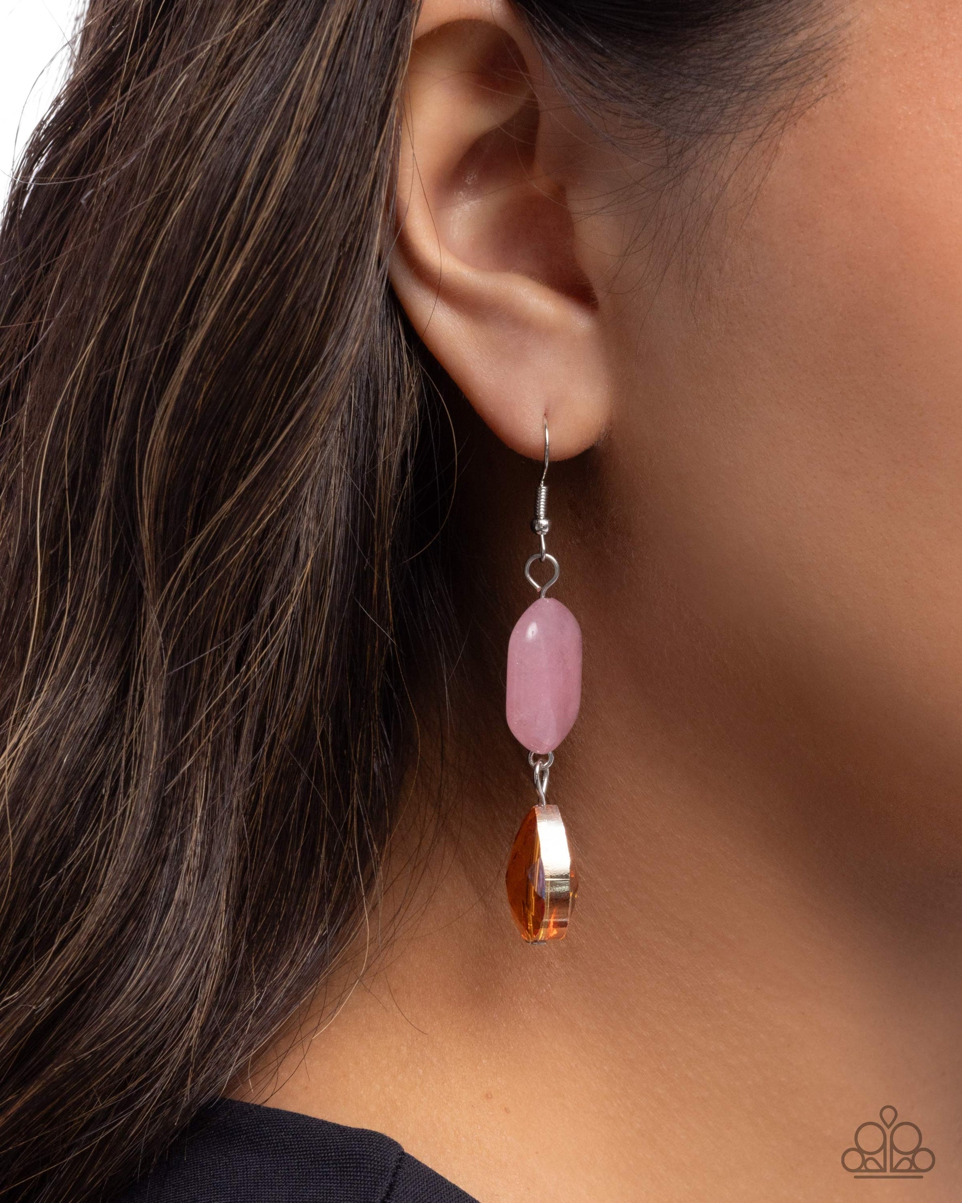 Brilliant Beauty Queen - Pink - Paparazzi Earring Image