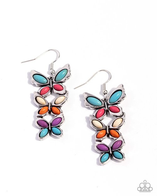 Fluttering Fantasy - Paparazzi Earring Image