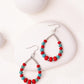 Carefree Color - Red - Paparazzi Earring Image