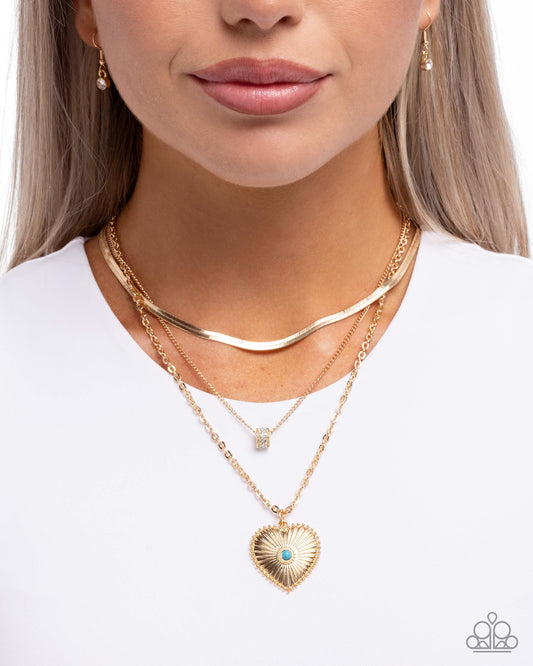 Love Letter Layers - Gold - Paparazzi Necklace Image
