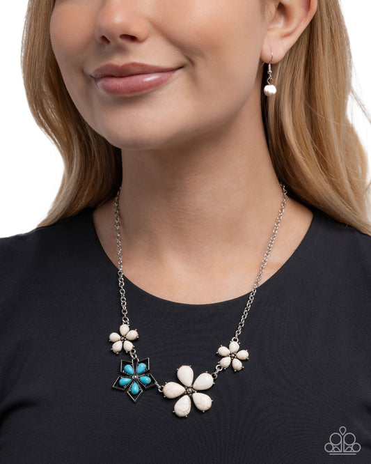Behold the Bloom - White - Paparazzi Necklace Image