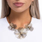 Wiry Wreath - Brass - Paparazzi Necklace Image