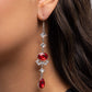 Unmatched Shimmer - Red - Paparazzi Earring Image