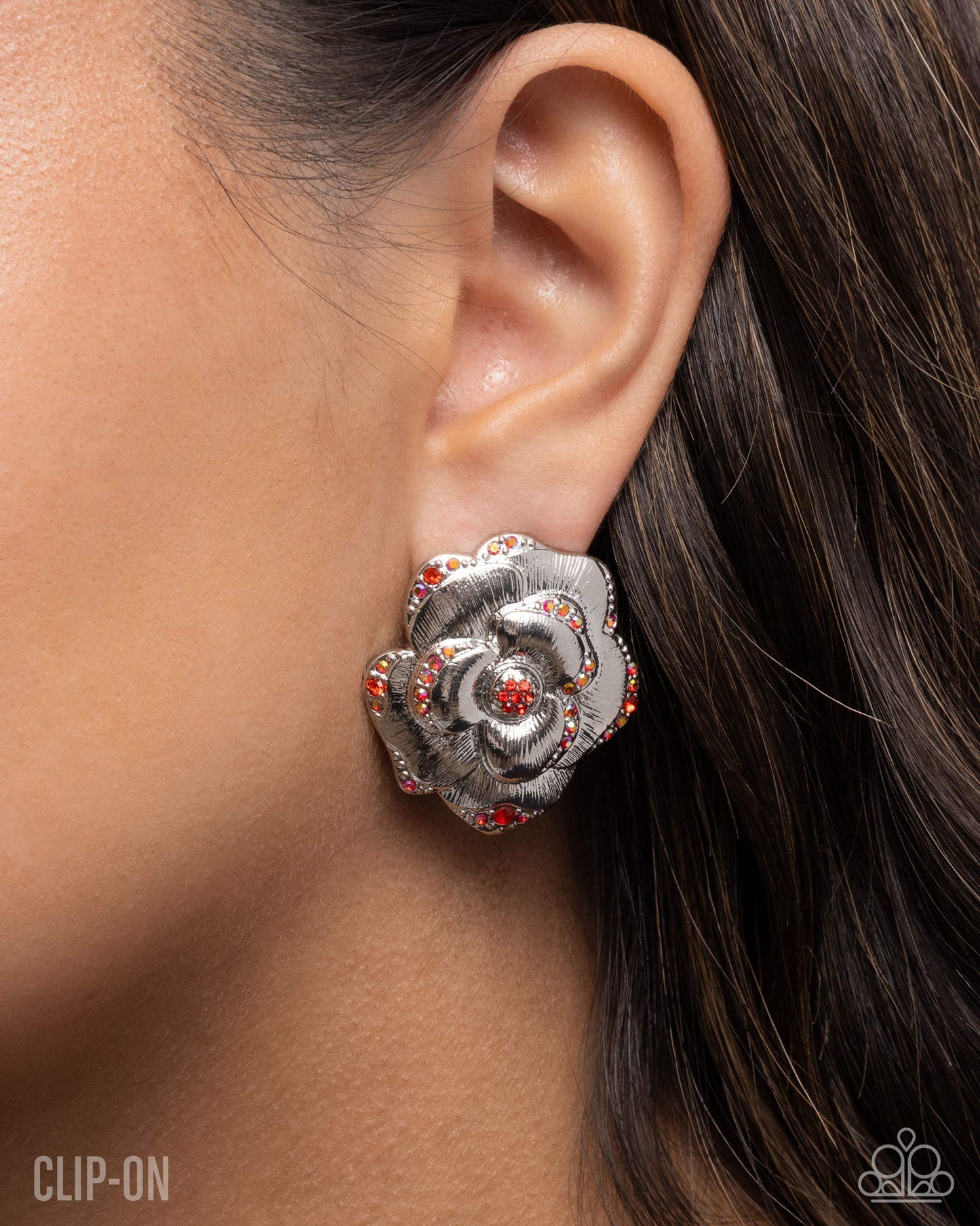 Rosy Reunion - Red - Paparazzi Earring Image