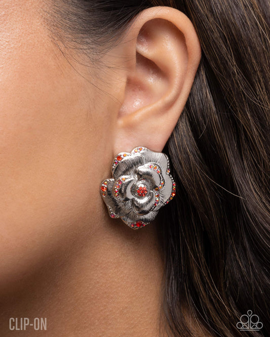 Rosy Reunion - Red - Paparazzi Earring Image
