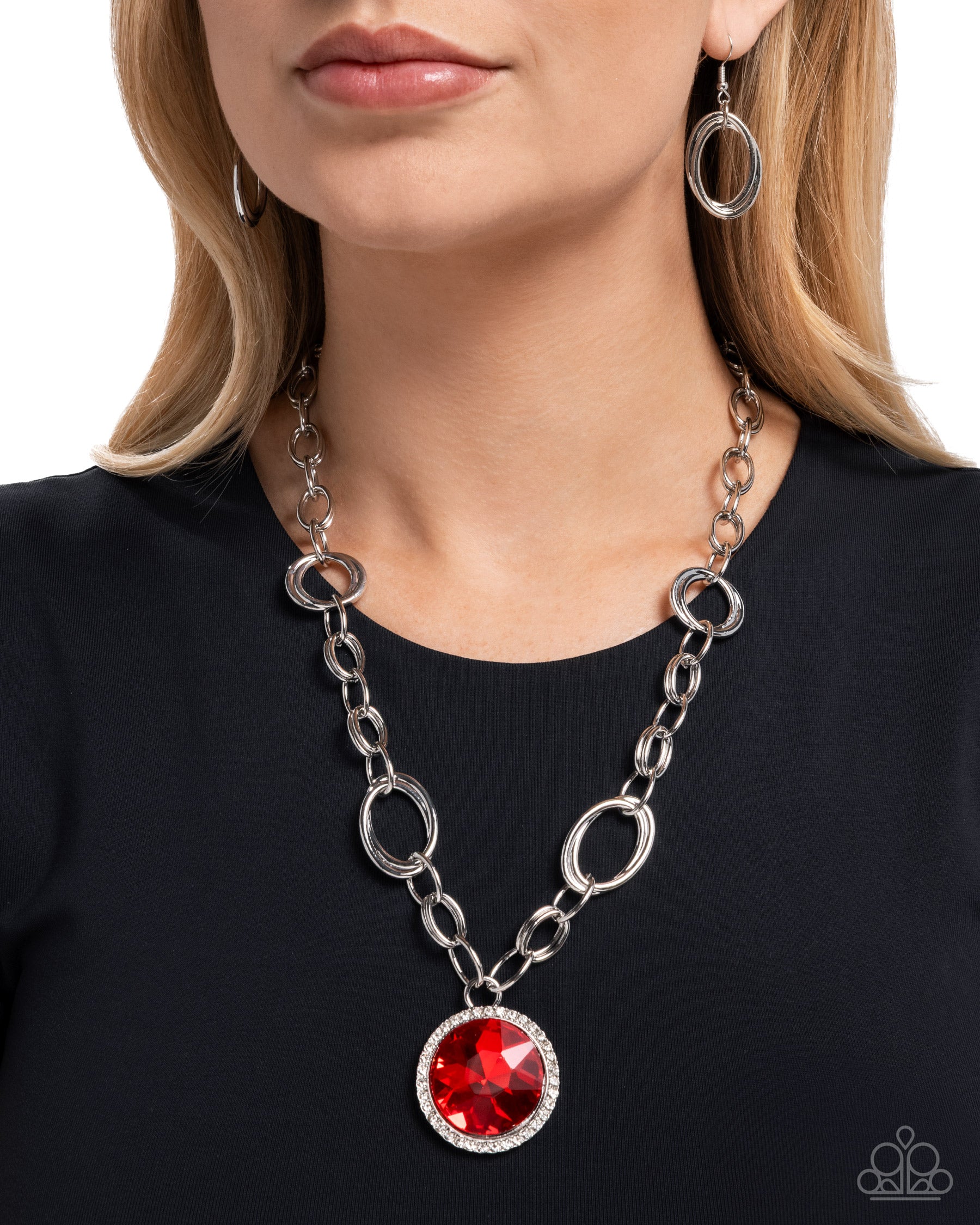 Sophisticated Statement - Red - Paparazzi Necklace Image