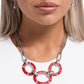 Teamwork Makes the Dream Work - Red - Paparazzi Necklace Image