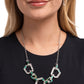 Geometric Glitter - Green - Paparazzi Necklace Image