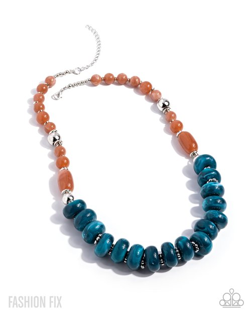 Bubbly Broadcast - Blue - Paparazzi Necklace Image