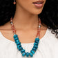Bubbly Broadcast - Blue - Paparazzi Necklace Image