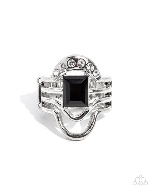 Abstract Action - Black - Paparazzi Ring Image