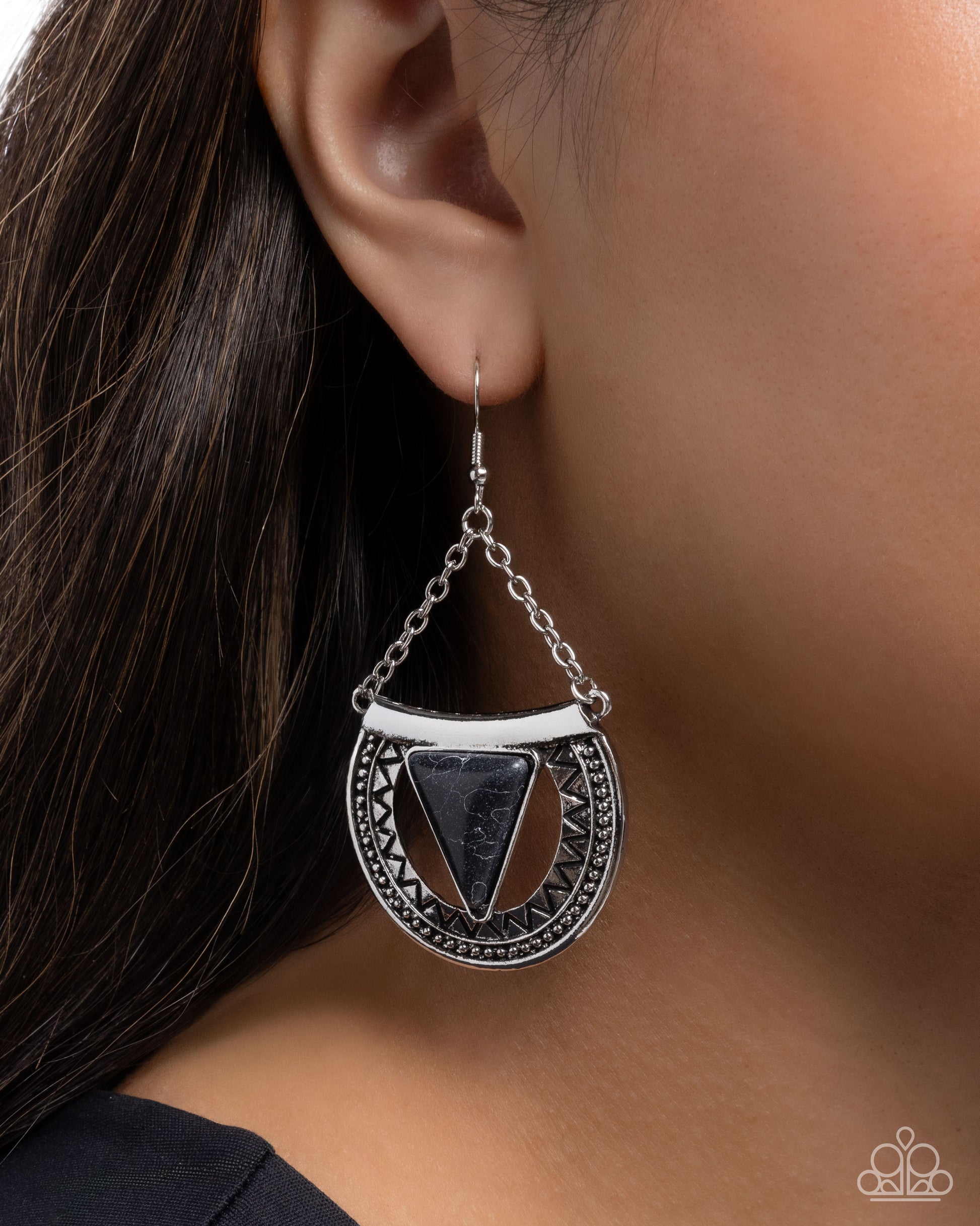 Adorably Ancient - Black - Paparazzi Earring Image