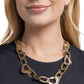 Triangle Triumph - Brass - Paparazzi Necklace Image
