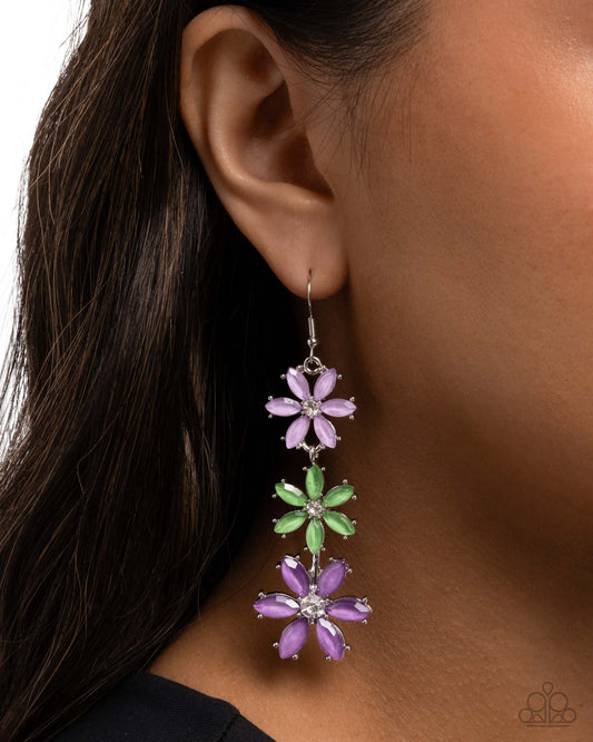 Blooming Bombshell - Purple - Paparazzi Earring Image