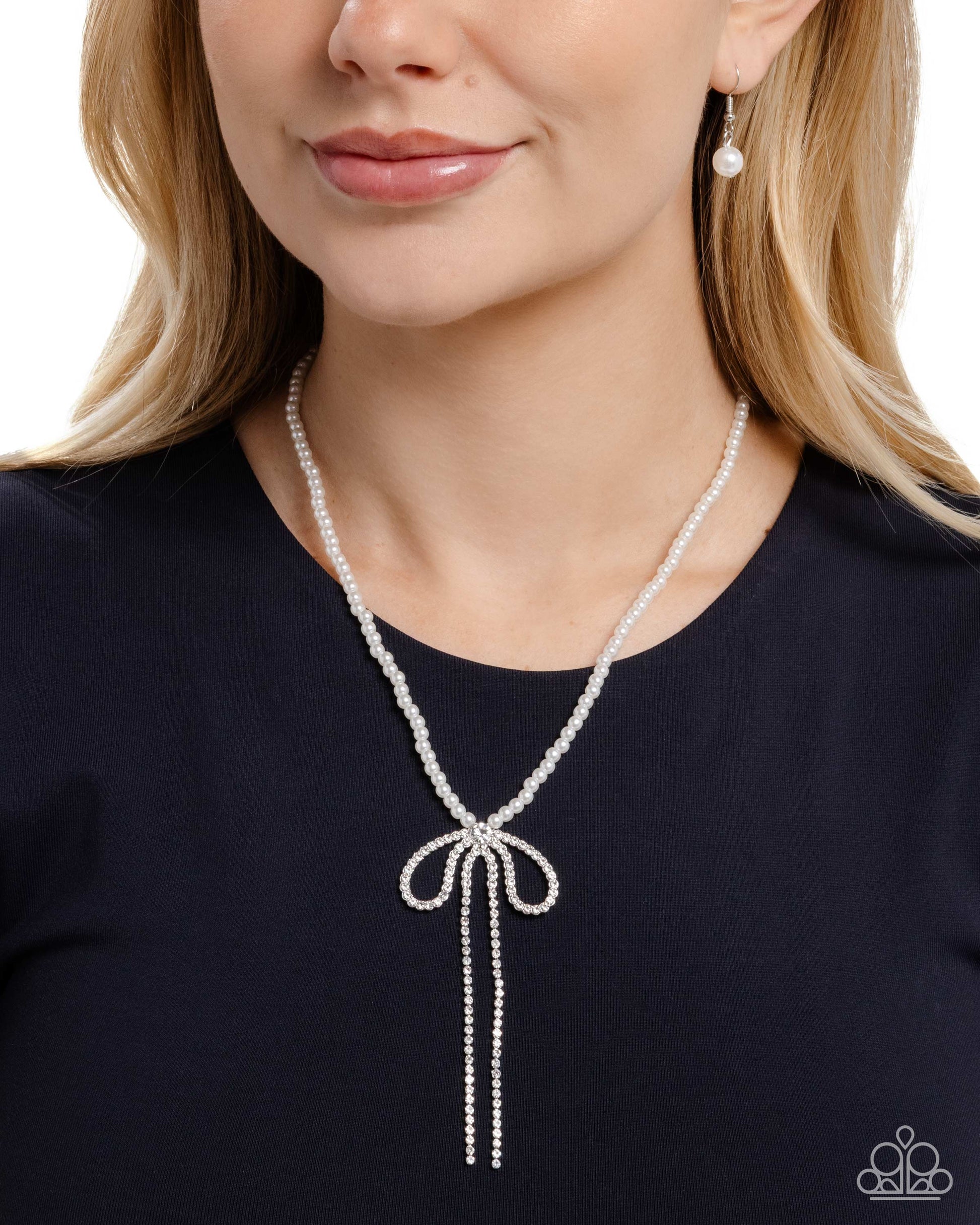 Grace and Favor - White - Paparazzi Necklace Image