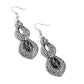 Notably Noir - Silver - Paparazzi Earring Image