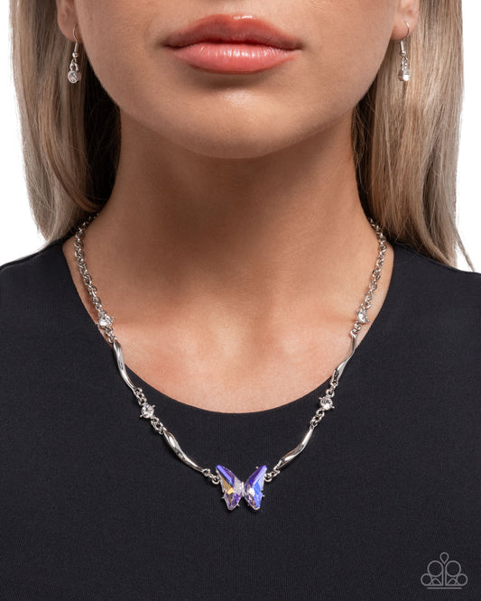Gliding Glitz - Purple - Paparazzi Necklace Image