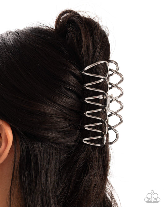 Scalloped Showstopper - Silver - Paparazzi Hair Accessories Image