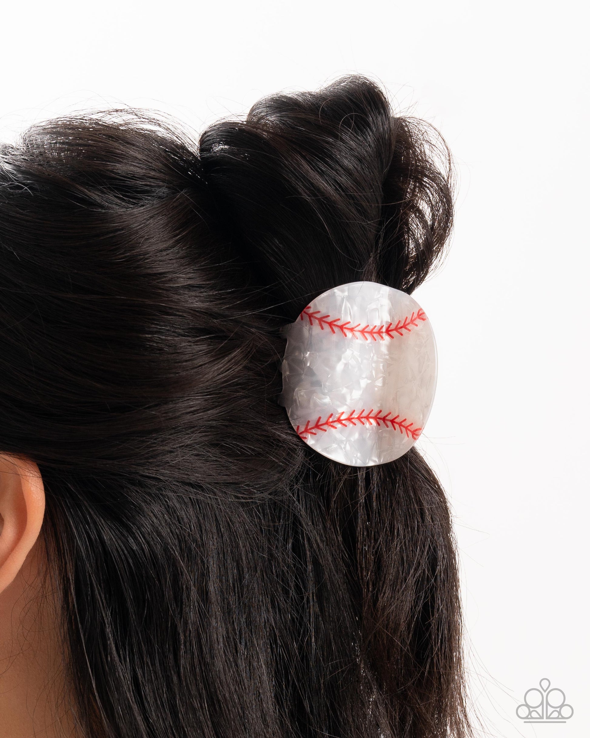 Baseball Babe - White - Paparazzi Hair Accessories Image
