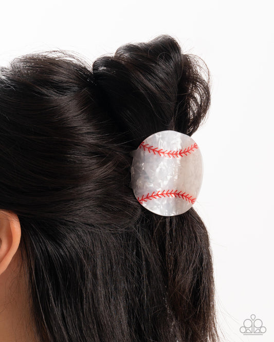 Baseball Babe - White - Paparazzi Hair Accessories Image