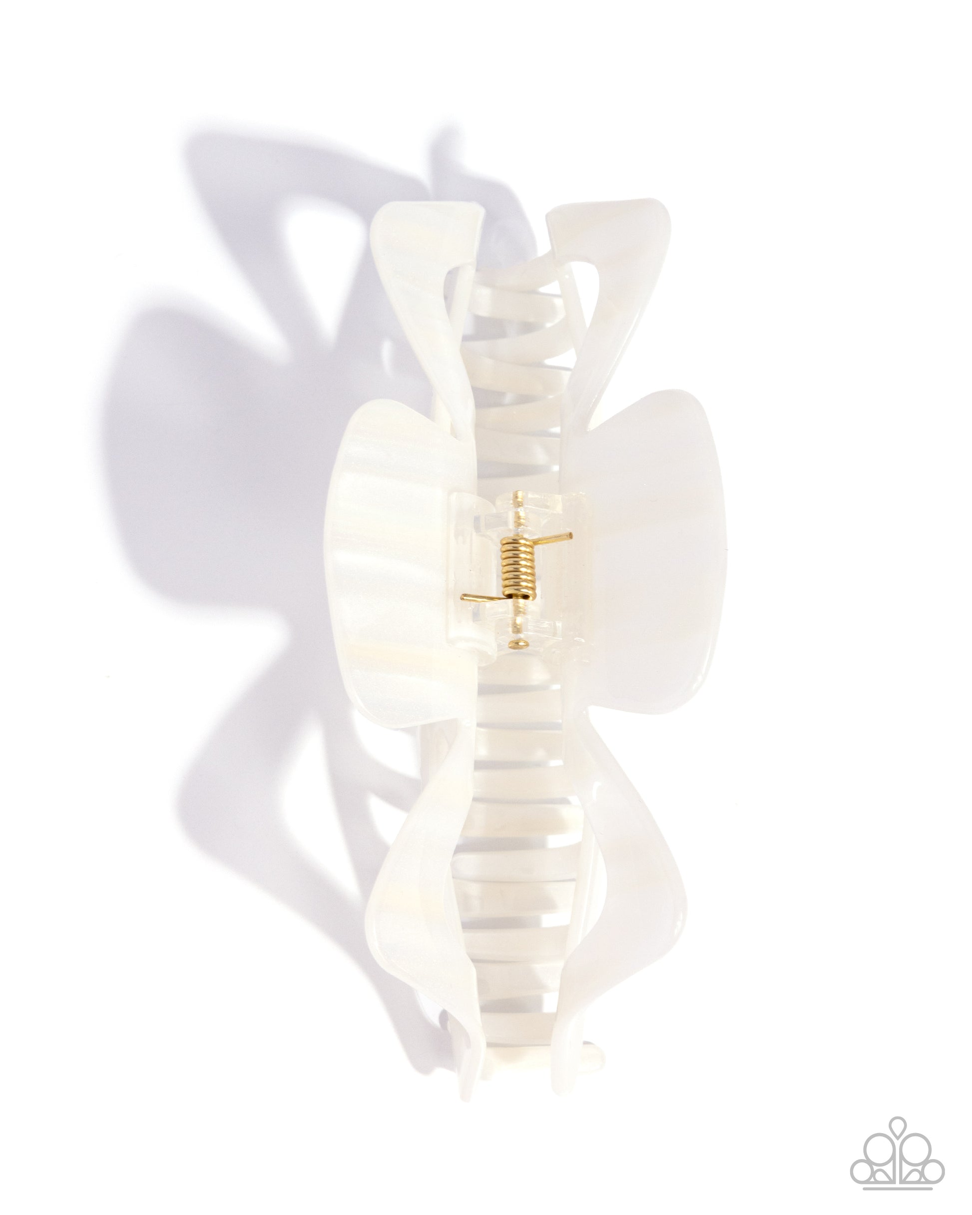 Striped State of Mind - White - Paparazzi Hair Accessories Image