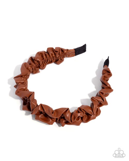 Ruffled Rebel - Brown - Paparazzi Product Image