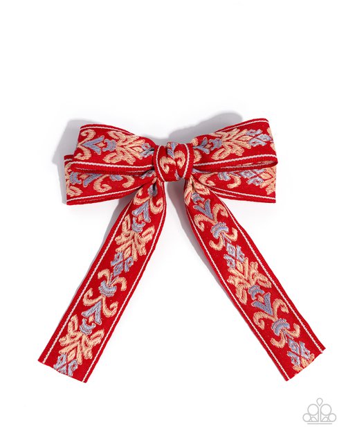Printed Parlor - Red - Paparazzi Hair Accessories Image