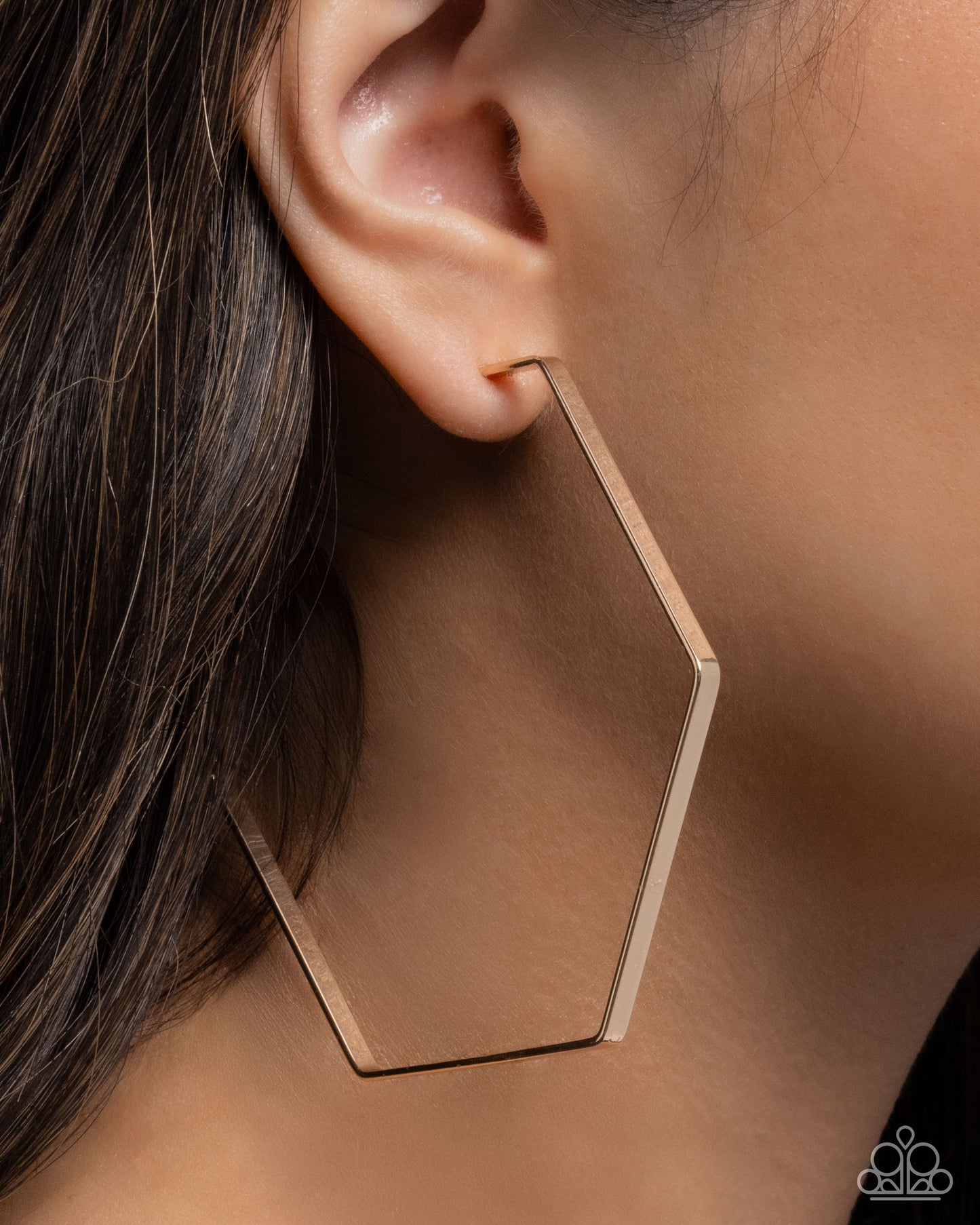 Handcrafted Hexagons - Gold - Paparazzi Earring Image
