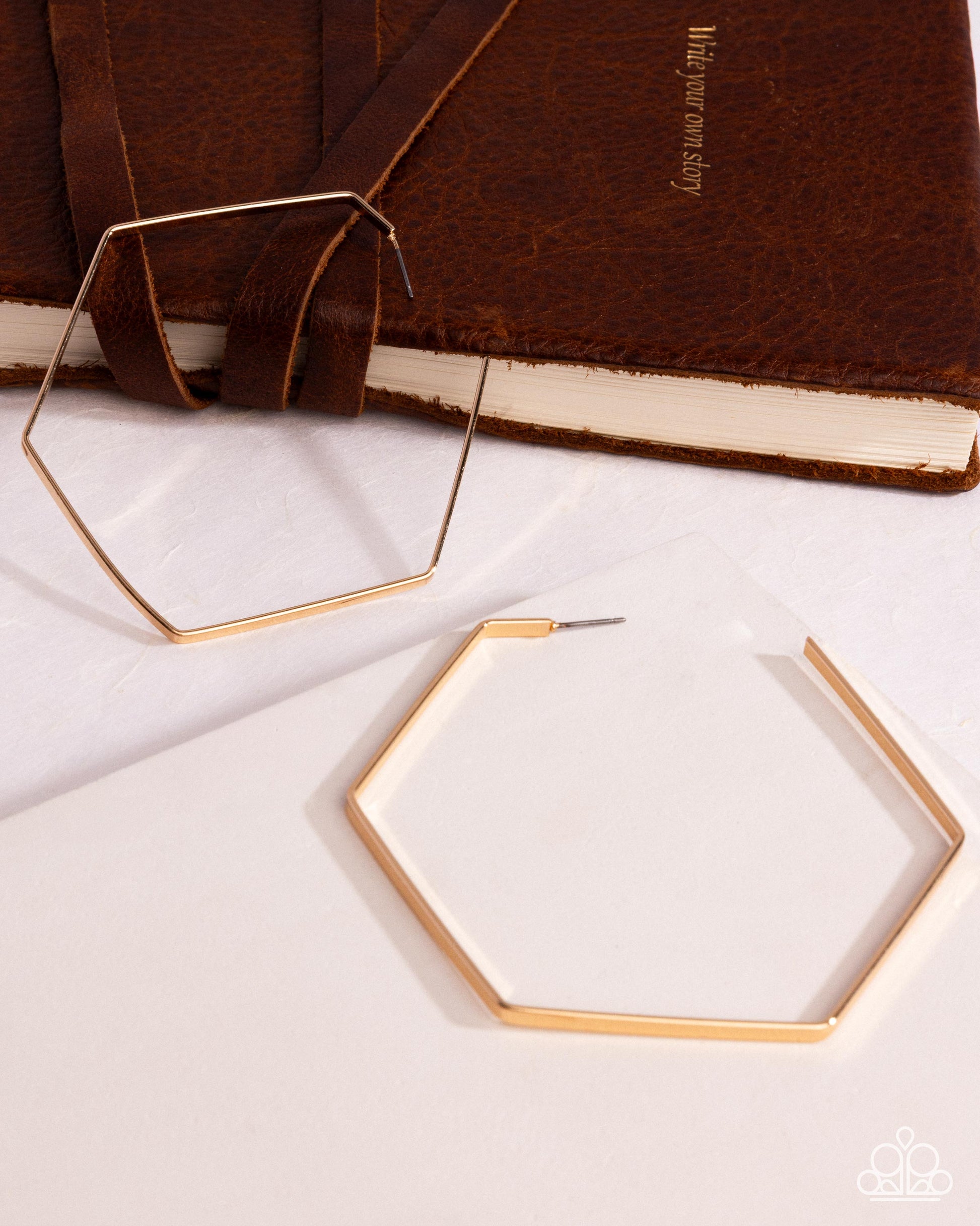 Handcrafted Hexagons - Gold - Paparazzi Earring Image